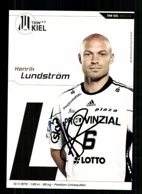 Henrik Lundstöm Autogrammkarte THW Kiel 2011-12 Original Signiert + A 239917