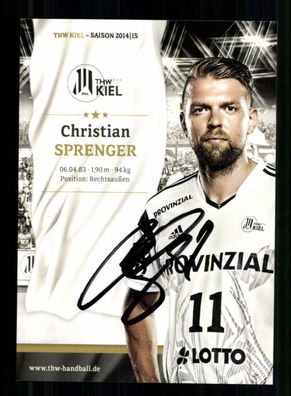 Christian Sprenger Autogrammkarte THW Kiel 2014-15 Original Sign.+ A 239979