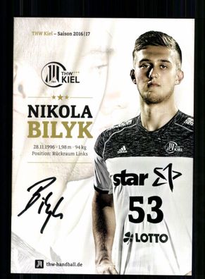 Nikola Bilyk Autogrammkarte THW Kiel 2016-17 Original Signiert + A 240026