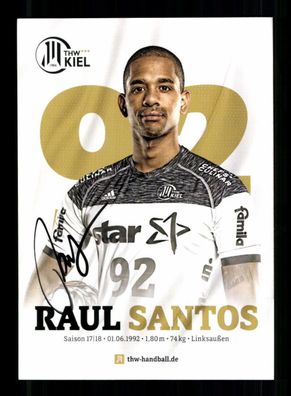 Raul Santos Autogrammkarte THW Kiel 2017-18 Original Signiert + A 240031
