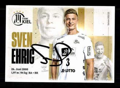 Sven Ehrig Autogrammkarte THW Kiel 2021-22 Original Signiert + A 240057