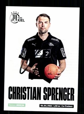 Christian Sprenger Autogrammkarte THW Kiel 2023-24 Original Signiert + A 240094