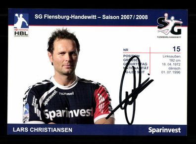 Lars Christiansen SG Flensburg Handewitt 2007-08 2. Karte Signiert + A 240152
