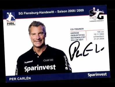 Per Carlen SG Flensburg Handewitt 2008-09 Original Signiert + A 240171