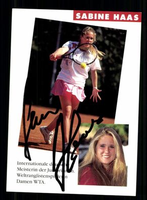 Sabine Haas Autogrammkarte Original Signiert Tennis + A 240346
