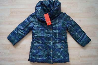 ESPRIT Mädchen Winterjacke Gr. 104/110 kariert grün/blau 69,95 € NEU