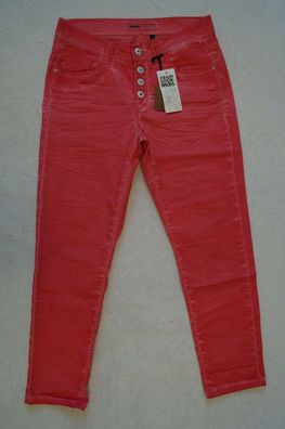 ANGELS Mona Button Knitter 7/8 Ankle Jeans Hose Gr.36 lava-pink UVP:79,95 € NEU