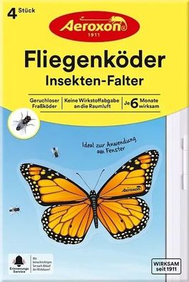 Aeroxon Insektenköder ( Fliegen ) -Falter 4 Stk