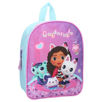 Gabby's Dollhouse Kinder Schultasche Freizeittasche Rucksack für Schule und Freizeit