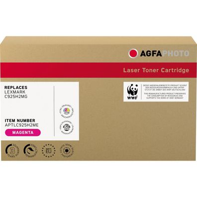 AgfaPhoto Toner APTLC925H2ME wie Lexmark C925H2MG magenta