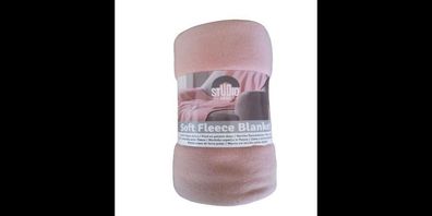 Weiche Fleecedecke 130 x 160 cm Rosa 100 % Polyester