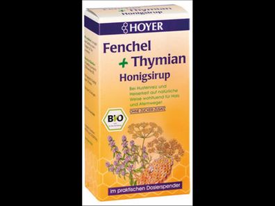 HOYER Fenchel + Thymian Honigsirup 250g