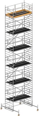 Layher Rollgeruest Uni Breit P2 Safety Plus mit Doppelgelaender 13,38m AH