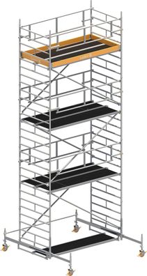 Layher Rollgeruest Uni Breit P2 Safety Plus mit Doppelgelaender 8,38m AH