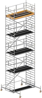 Layher Rollgeruest Uni Breit P2 Safety Plus mit Doppelgelaender 10,38m AH