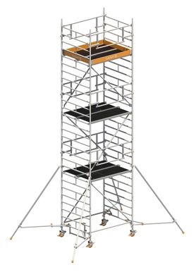 Layher Rollgeruest Uni Kompakt P2 Safety Plus mit Doppelgelaender und ausziehbaren G
