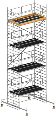 Layher Rollgeruest Uni Breit P2 Safety Plus mit Doppelgelaender 9,38m AH