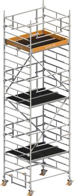 Layher Rollgeruest Uni Kompakt P2 Safety Plus mit Doppelgelaender 7,20m AH