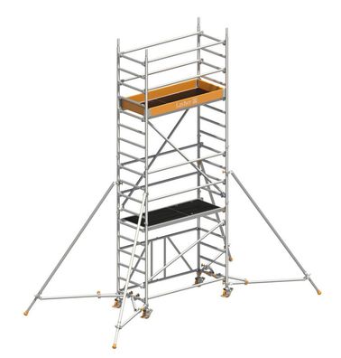 Layher Rollgeruest ZIFA P2 Safety Plus mit Doppelgelaender und ausziehbaren Geruests