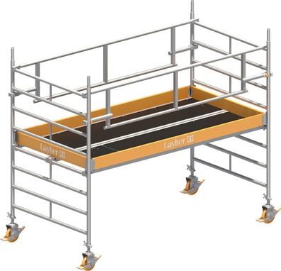 Layher Rollgeruest Uni Breit P2 Safety Plus mit Doppelgelaender 3,20m AH