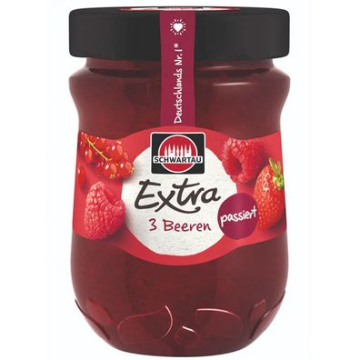 Schwartau Extra 3 Beeren Frühstück Fruchtaufstrich passiert 340g