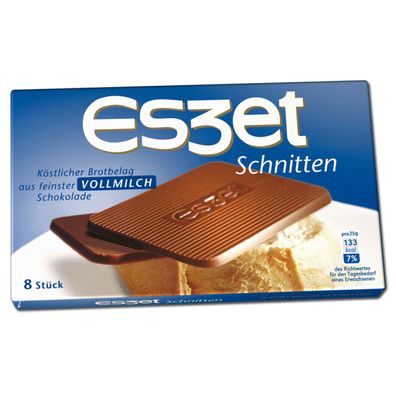 Eszet Schnitten 8 Vollmilchschokoladen Brotbelag Täfelchen 75g