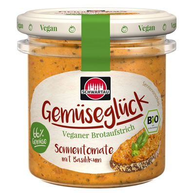 Schwartau Gemüseglück Bio Brotaufstrich Sonnentomate Basilikum 135g