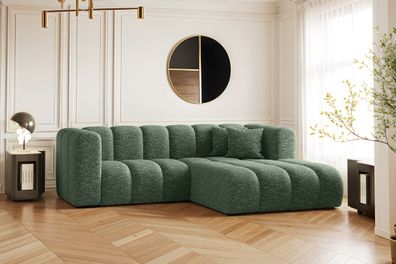 Ecksofa, L-förmiges Sofa Grand modular stoff Haga Grün Rechts