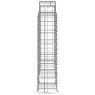 Gabionen mit Hochbogen 2 Stk. 200x50x160/180cm Verzinktes Eisen