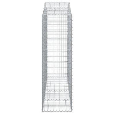 Gabione mit Hochbogen 200x50x160/180 cm Verzinktes Eisen