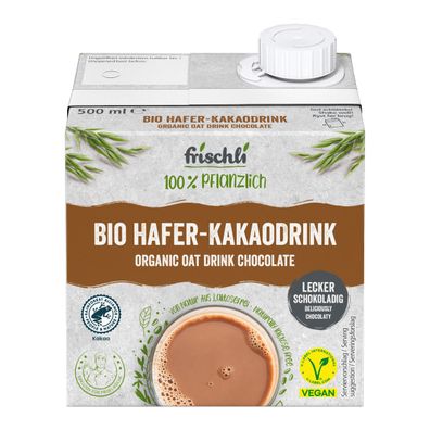 Frischli Bio Hafer Kakaodrink Organic Oat Drink Chocolate vegan 500ml