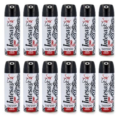 Intesa Unisex Tattoo Parfum Deodorant 12 x 125 ml