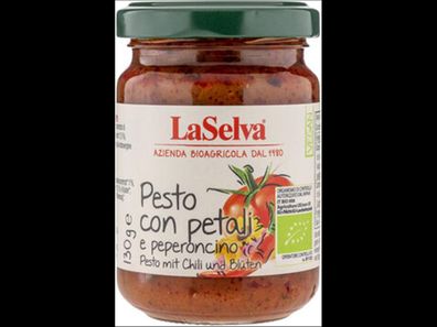 LaSelva 6x Pesto mit Chili und Blüten - Tomaten Würzpaste 130g