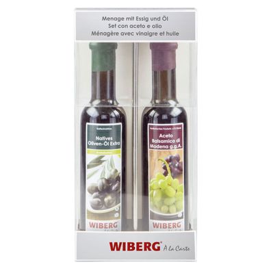 Wiberg Menage Edelstahl mit Essig Balsamico und Olivenöl 500ml