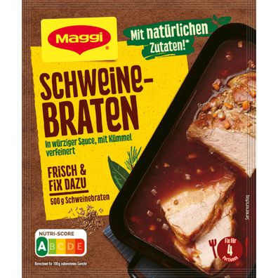 Maggi Fix für Schweinebraten in würziger Sauce mit Kümmel 35g