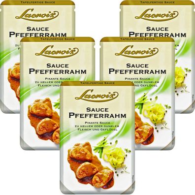 Lacroix Sauce Pfefferrahm tafelfertig ideal zu fleisch 150ml 5er Pack