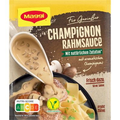 Maggi für Genießer Champignon Rahm Sauce mit natürlichen Zutaten 42g