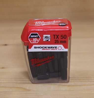 TX50 Milwaukee Shockwave Torx Bits von 2 - 100 Stück wählbar