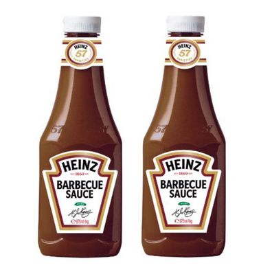 Heinz Barbecue süß pikante Sauce Squeeze Flasche 875ml 2er Pack
