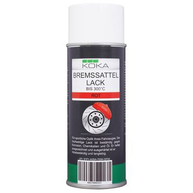 KOKA BremssattelLack BremssattelFarbe in glänzend Rot hitzebeständig 400 ml