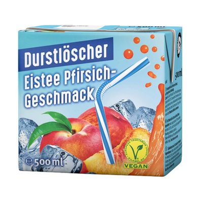 Durstlöscher Eistee Pfirsich Fruchtsafterfrischunggetränk 500ml
