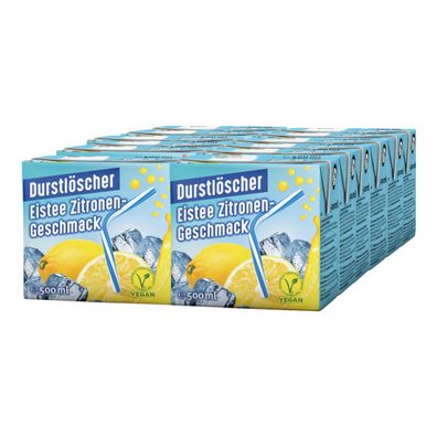 Durstlöscher Eistee Zitrone Fruchtsaftgetränk 500ml 12er Pack