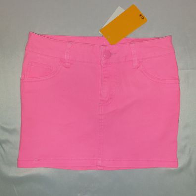 H&M kurzer Rock Gr. 134 neonpink NEU