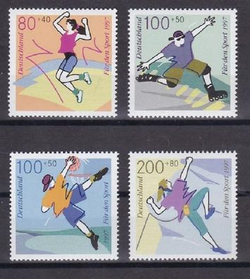 BRD 1997 postfrisch MiNr. 1898-1901 h Für den Sport
