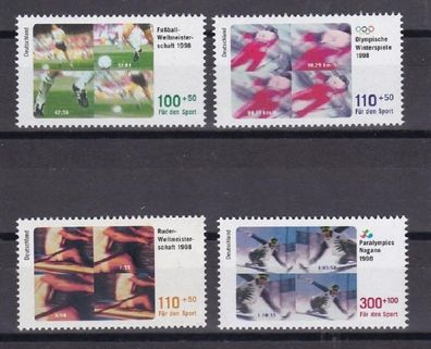 BRD 1998 postfrisch MiNr. 1968-1971 Für den Sport