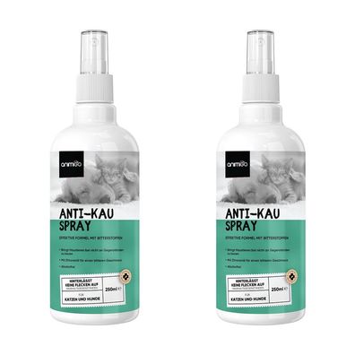 animigo Anti Kau Spray Hunde & Katze - 250ml ohne Alkohol - Sofaschutz - 2 Flaschen