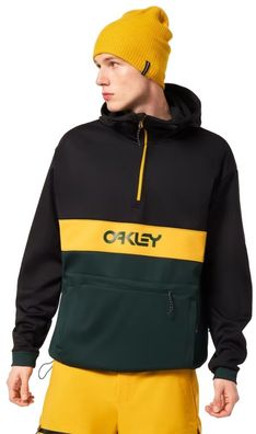 Oakley Herren Hoodie Tnp nose grab Softshell, black/hunter green