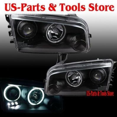 DODGE Charger 05 - 10 Scheinwerfer SMD LED Projector schwarz LED Angeleyes 2006 2010