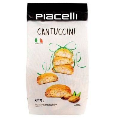 Piacelli Cantuccini Mandelgebäck 175 g - Italienische Köstlichkeit