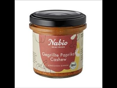 Nabio Nabio Mediterraner Aufstrich Gegrillte Paprika Cashew 135g